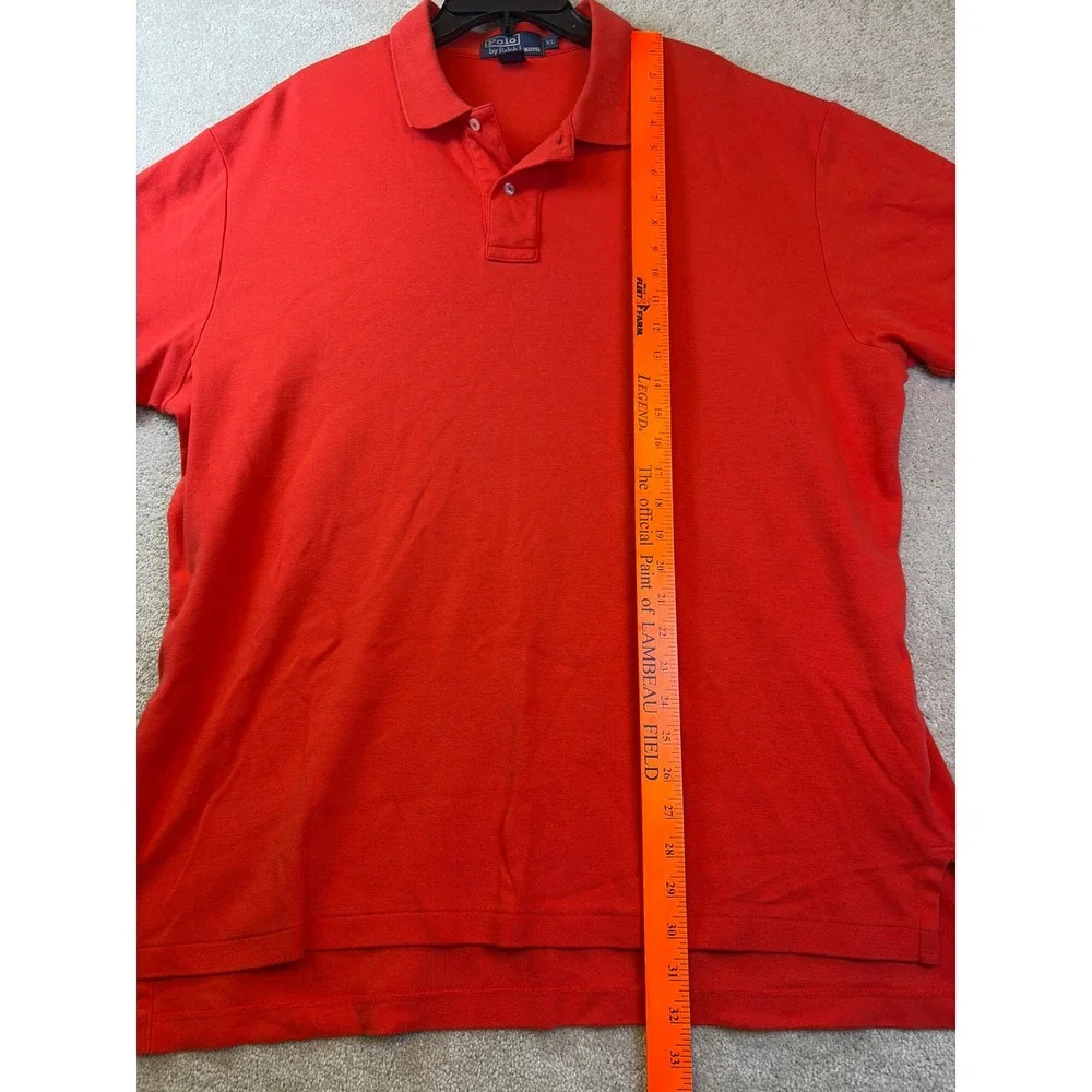 Polo Ralph Lauren Polo Shirt Mens XL Orange Short Sleeve Cotton Pique Pony Logo